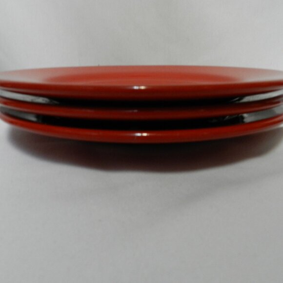 WAECHTERSBACH Fun Factory Germany Dinner Plate Set 3 red 10.7" dish safe ceramic - Picture 7 of 10